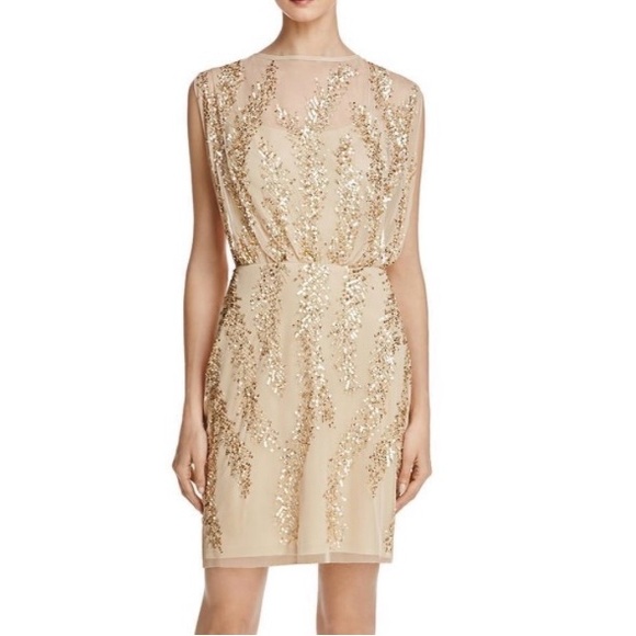 Aidan Mattox
Beaded Cap Sleeves Sheath Cocktail Dress size 10 - Picture 14 of 15